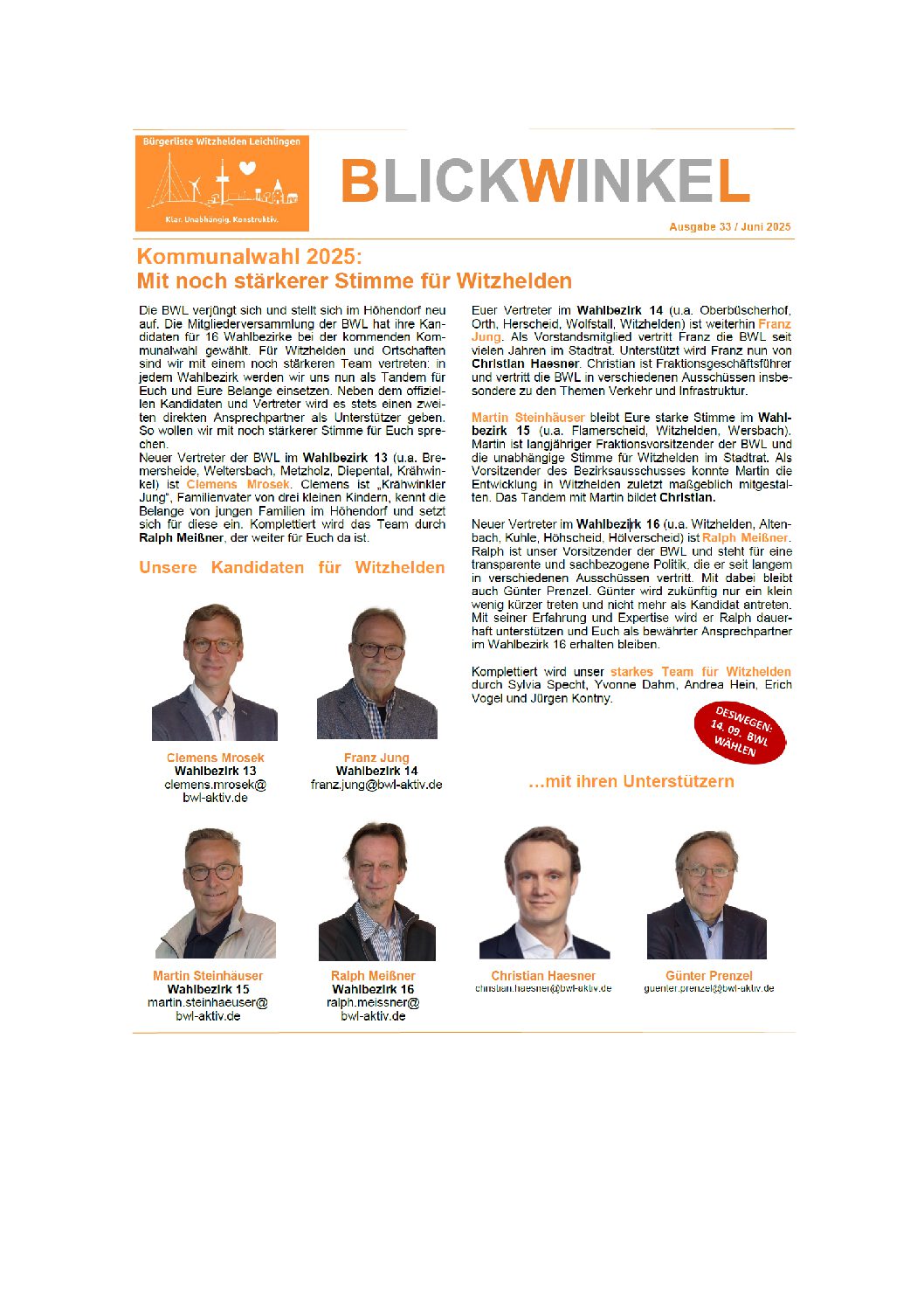 Blickwinkel Ausgabe 33